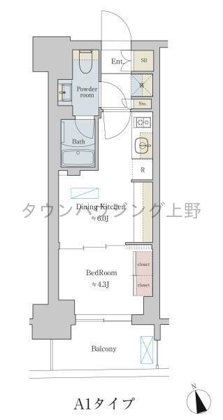 Brillia ist町屋の物件間取画像