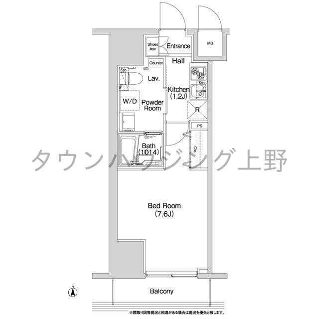 コンフォリア上野入谷の物件間取画像