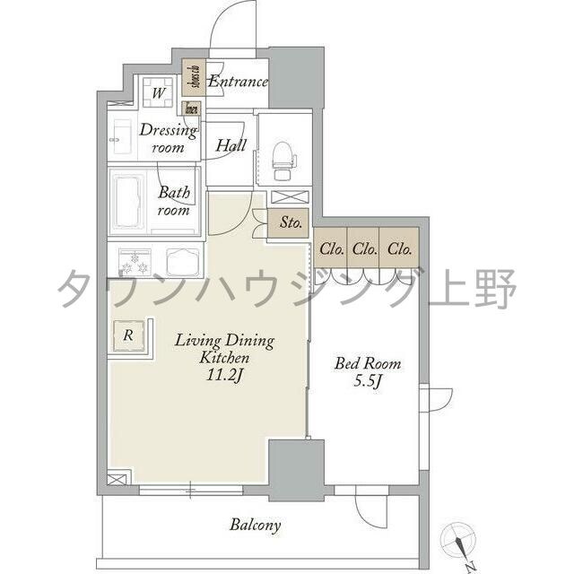 プライマル浅草言問通の物件間取画像