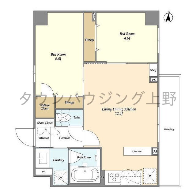 リテラス日暮里の物件間取画像