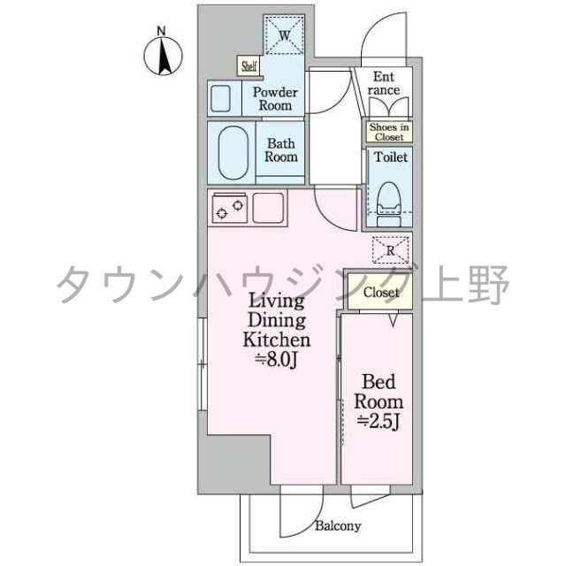 ドゥーエ入谷IIの物件間取画像
