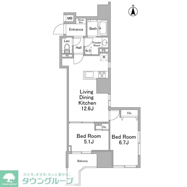 リバーレ浅草ウエストの物件間取画像