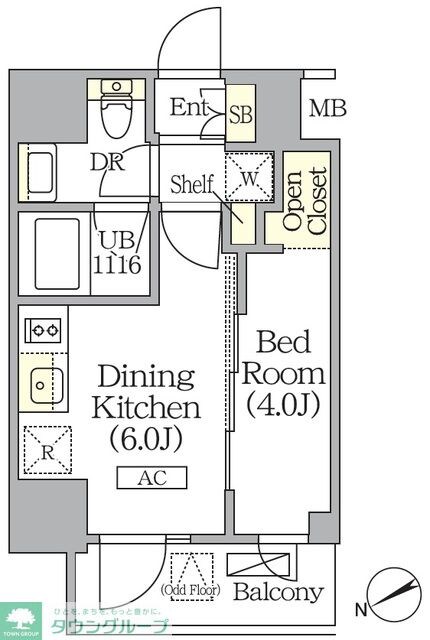 ジオエント町屋の物件間取画像