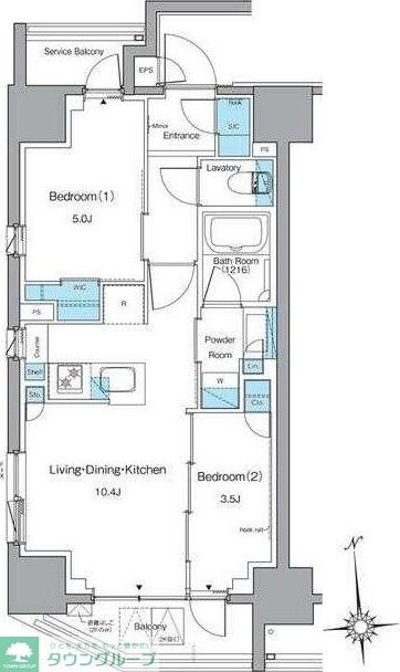 ルフォンプログレ上野稲荷町の物件間取画像