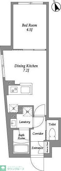 グローリオシェルト四谷坂町の物件間取画像