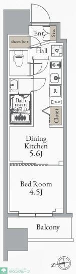 グランカーサ町屋の物件間取画像