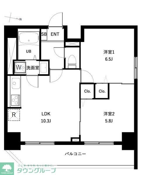 アーバンパーク扇大橋の物件間取画像
