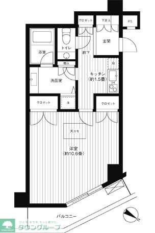 ヒューリック浅草一丁目の物件間取画像