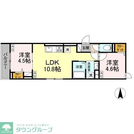 セレスティア栗原の物件間取画像