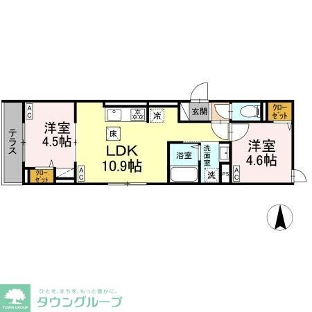 セレスティア栗原の物件間取画像