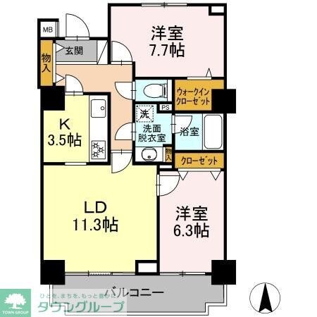 アコール北千住の物件間取画像