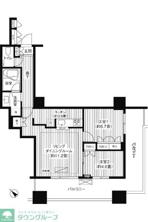 エアライズタワーの物件間取画像