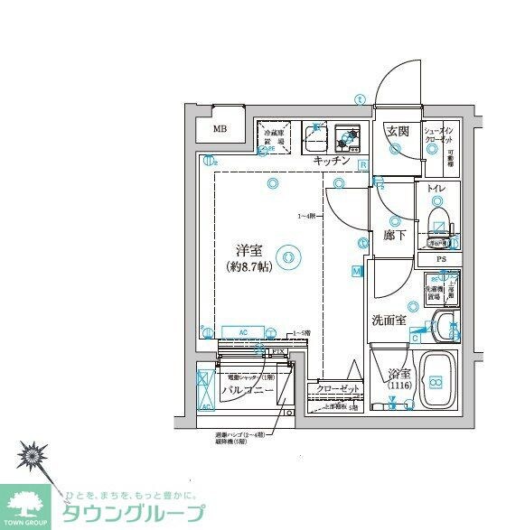 ベルシードステアーアルファ西日暮里の物件間取画像
