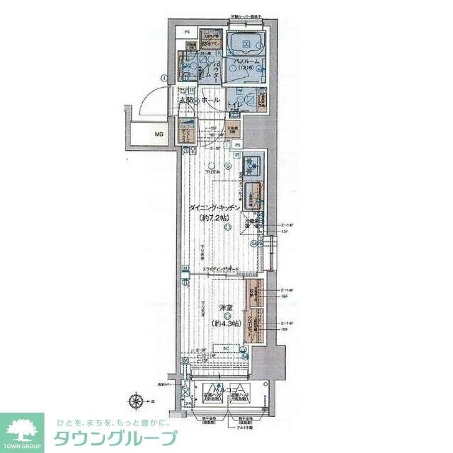 エステムプラザ赤羽アンダルシアの物件間取画像