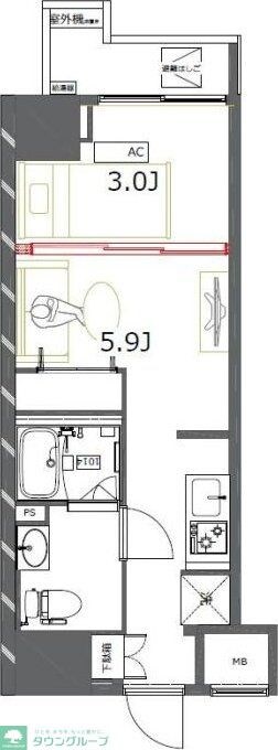 GENOVIA 東神田 green veilの物件間取画像