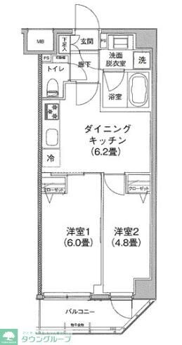 ティモーネプレミアム押上イーストの物件間取画像