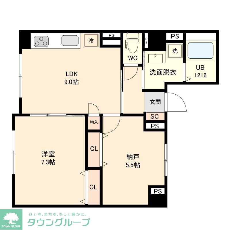 アブレスト西日暮里の物件間取画像