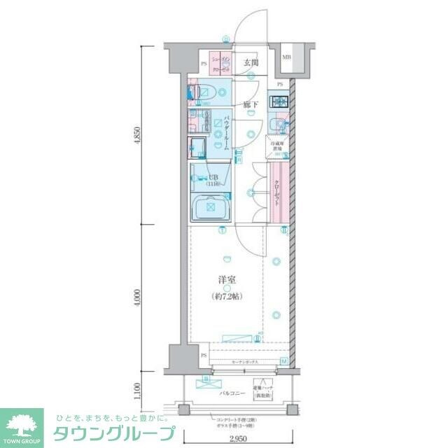 GENOVIA五反野skygardenの物件間取画像