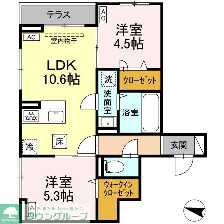 セレスティア西綾瀬の物件間取画像
