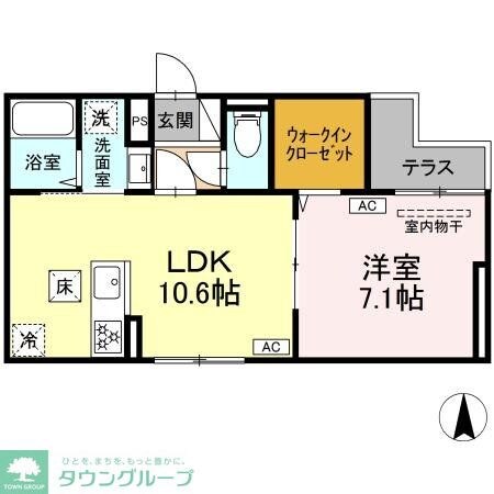 セレスティア大谷田IIの物件間取画像