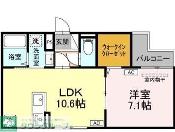 セレスティア大谷田IIの物件間取画像