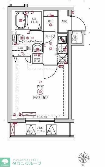 レンティーヴァ綾瀬の物件間取画像