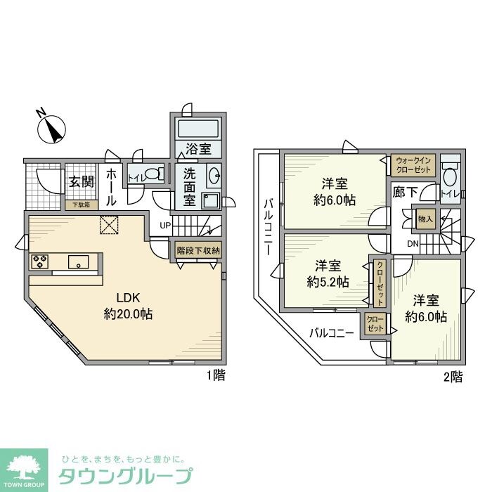 六木戸建の物件間取画像