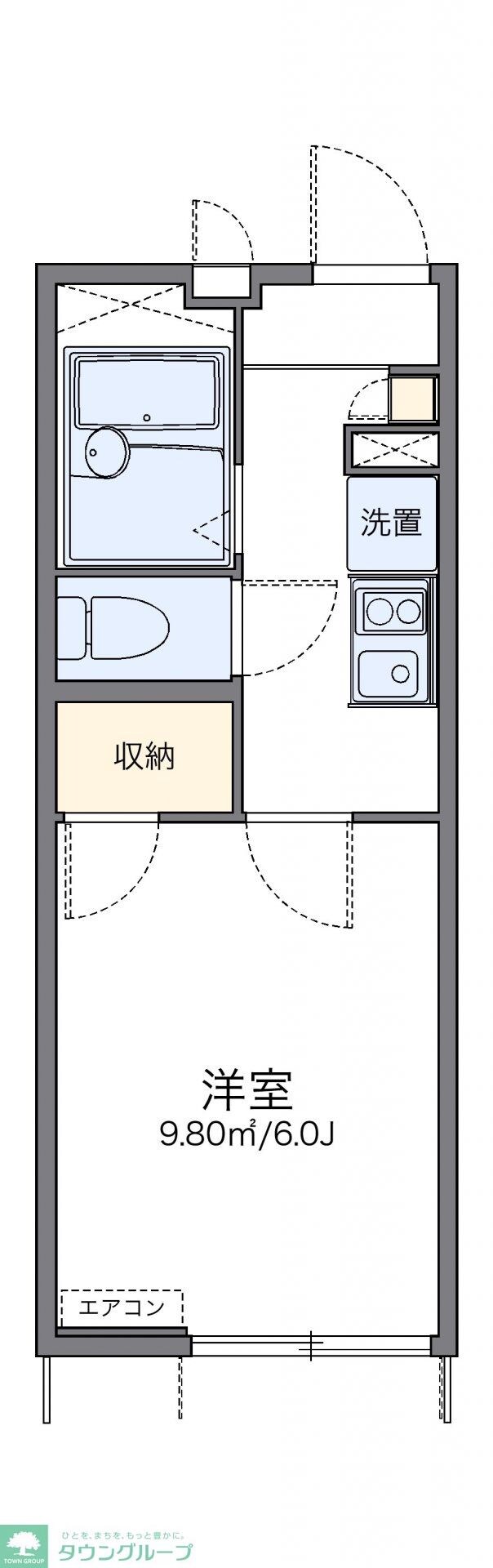 レオパレス六町の物件間取画像