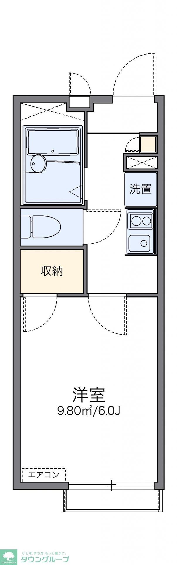 レオパレス六町の物件間取画像