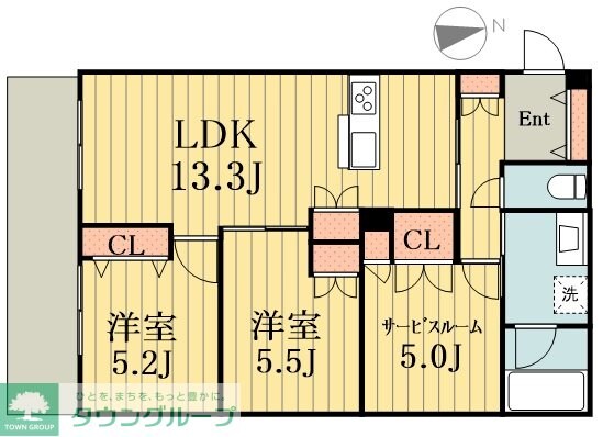 メゾンクレール谷在家の物件間取画像