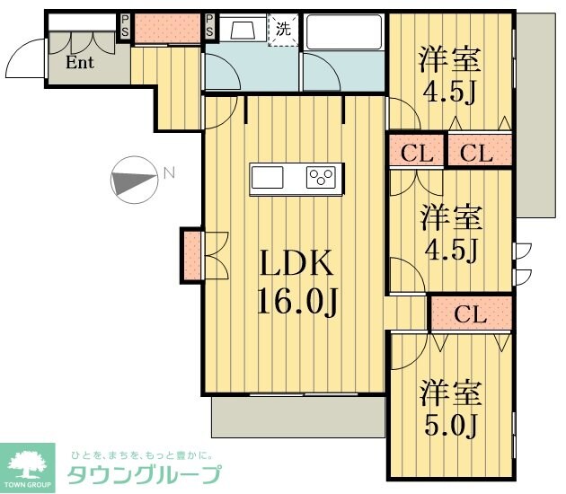 メゾンクレール谷在家の物件間取画像