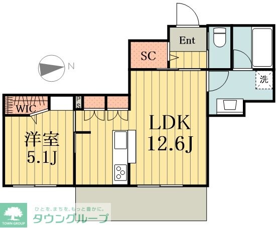 メゾンクレール谷在家の物件間取画像