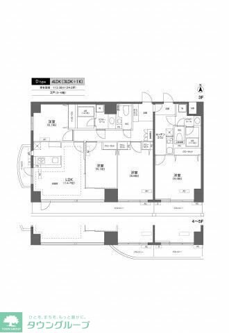 プライムアーバン千住の物件間取画像