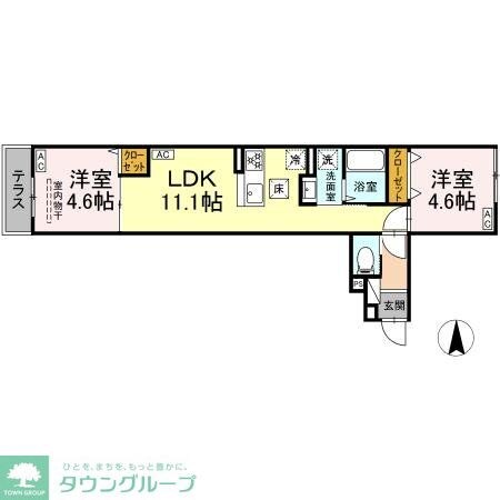 セレスティア南花畑IIIの物件間取画像