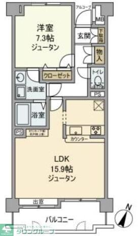 エヴァーグリーン東立石の物件間取画像