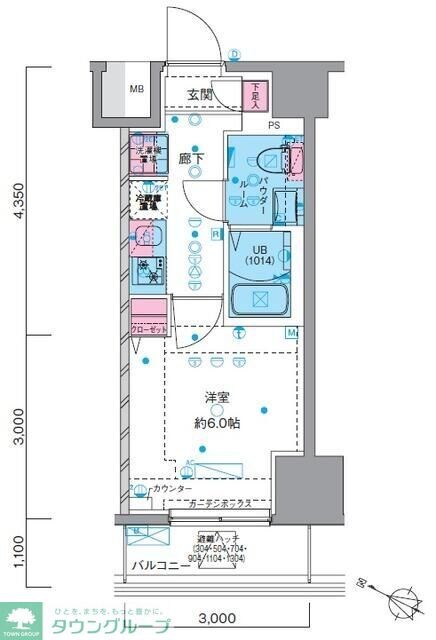 GENOVIA青砥skygardenの物件間取画像