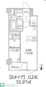 ルミーク北千住の物件間取画像