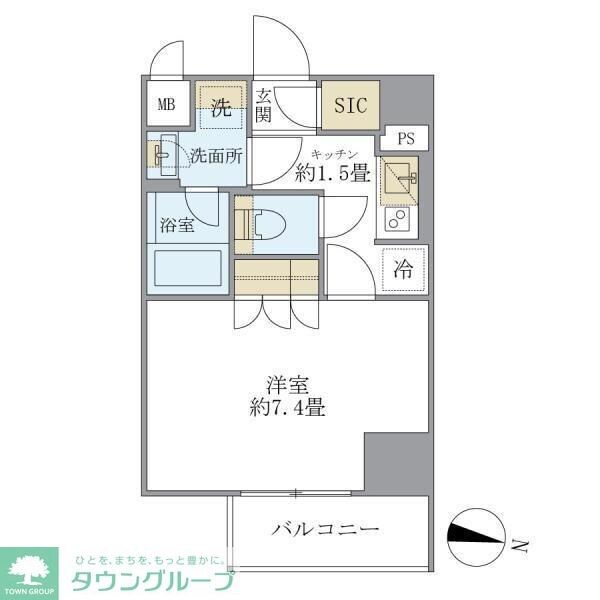 COCO-CHILL KAMEARIの物件間取画像