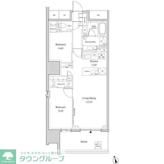 ザ・パークハビオ北千住の物件間取画像