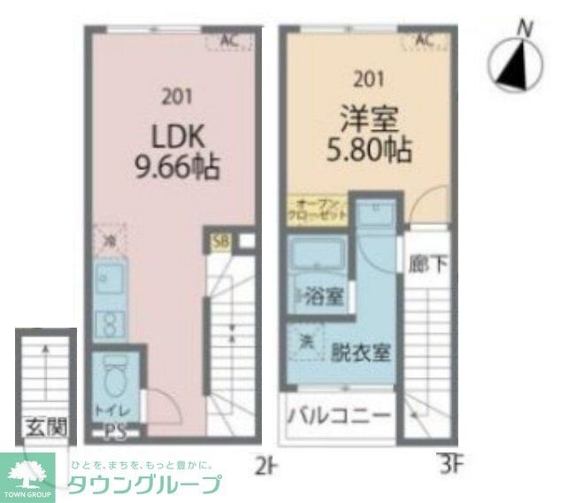 カインドネス亀有の物件間取画像