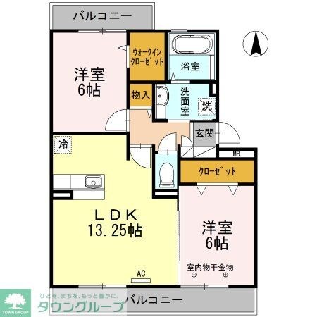 チェリス フォンテーン コスモの物件間取画像