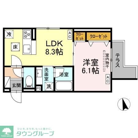 セレスティア栗原IIの物件間取画像