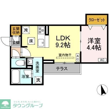 セレスティア栗原IIの物件間取画像