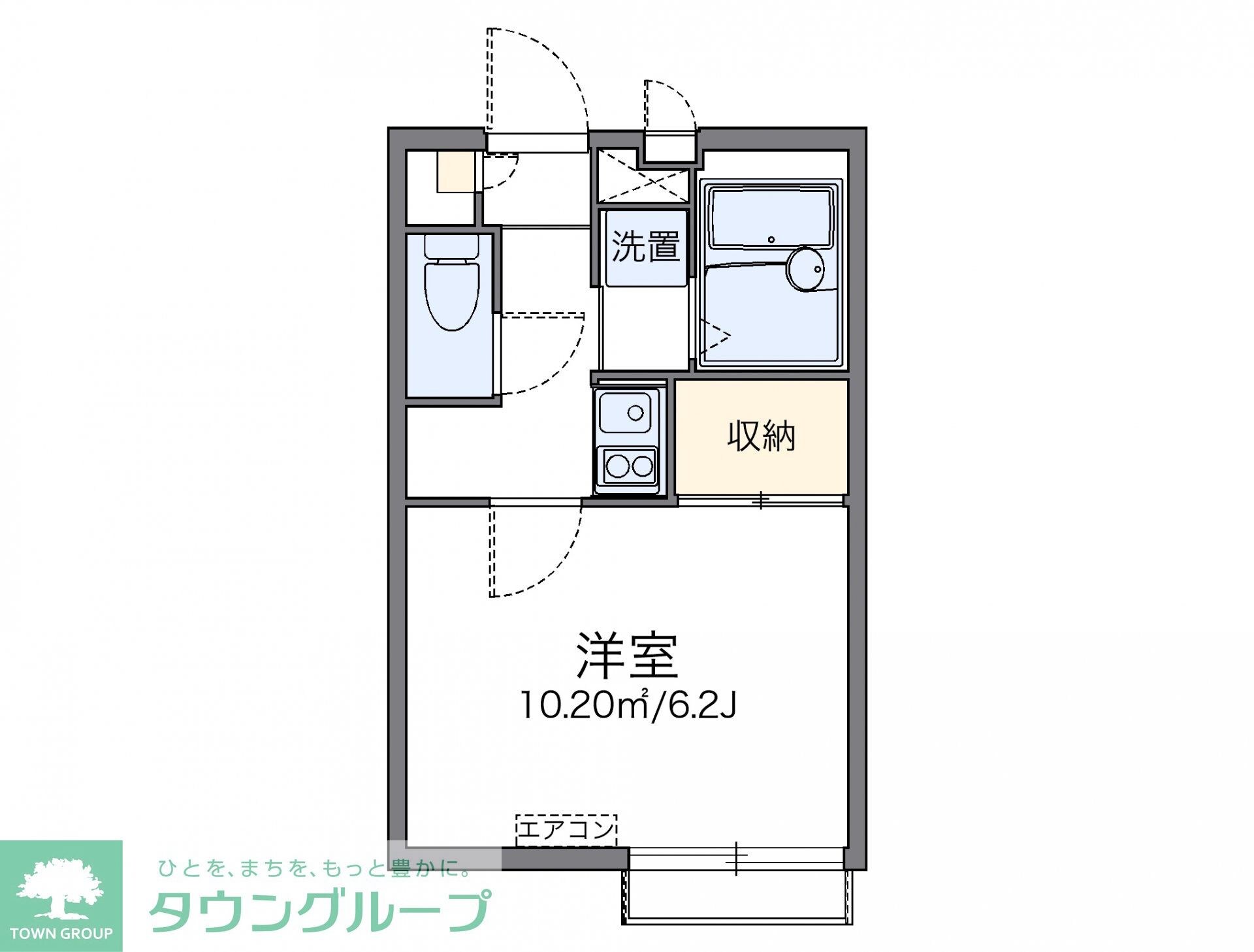 レオパレスアルカディアみゆきの物件間取画像
