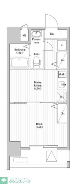 ペアパレス六町2号館の物件間取画像