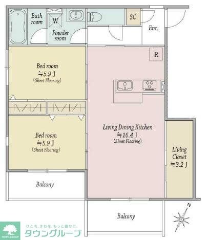 MOCXION扇の物件間取画像