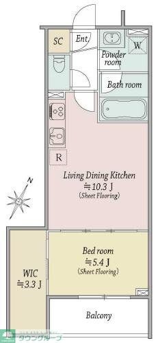 MOCXION扇の物件間取画像