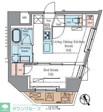 ラグゼナ北千住IIの物件間取画像
