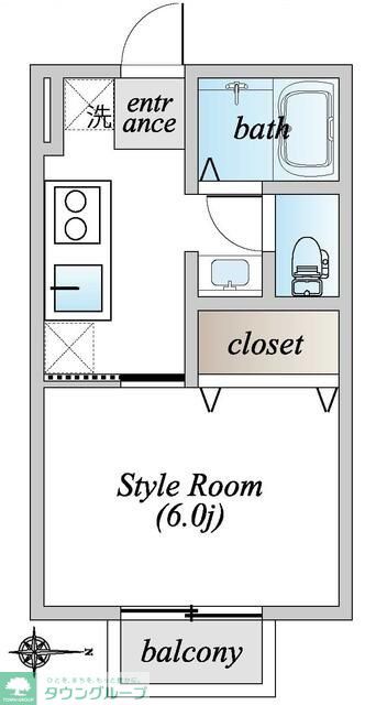 サンライズタウンKの物件間取画像