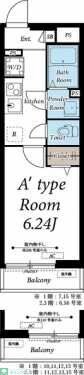 ヴィラ川口元郷の物件間取画像